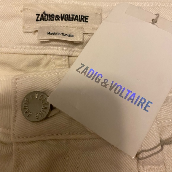 NWT Zadig & Voltaire Eva Cher Moto Zipper Jeans - Picture 6 of 6